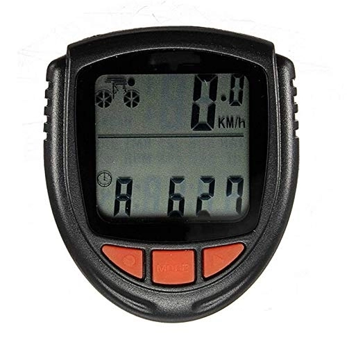 Ordenadores de ciclismo : ChengBeautiful Computadora para Bicicleta Bicicleta con Cable Impermeable LCD Computer Speedometer odómetro (Color : Black, Size : One Size)