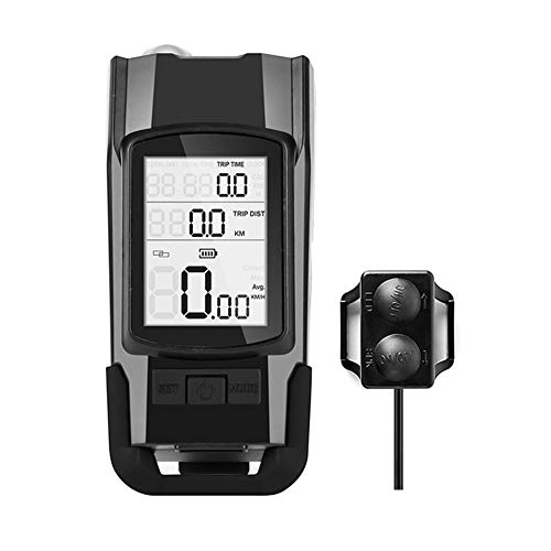 Ordenadores de ciclismo : ciclocomputador potenciometro Ciclismo Sensor de cadencia Velocímetro Bicicleta velocímetro Velocímetro Velocímetro de Bicicletas Black, One Size