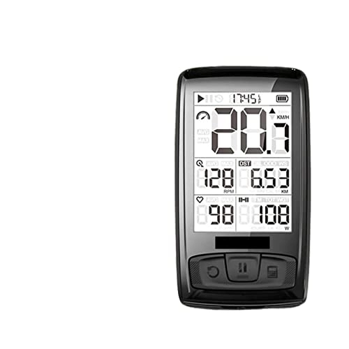 Ordenadores de ciclismo : Computadoras para ciclismo M4 Wireless Bicycle Speedómetro Monitor de ritmo cardíaco Sensor de velocidad de cadencia de 2.5 pulgadas APP + APP Computadora de bicicletas impermeables Resistente al agua