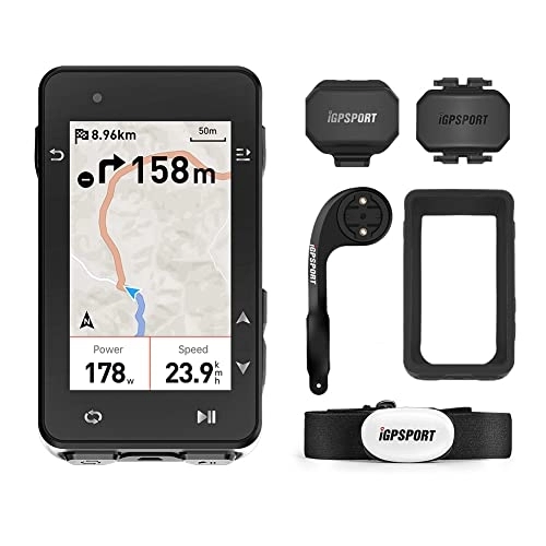 Ordenadores de ciclismo : Conjunto iGPSPORT iGS630 Completo de Contadores GPS de Bicicleta 35h Vida útil de la Batería Computadora de Bicicleta 2, 8 Pulgadas Pantalla de Color Navegación de Mapas / Sensores / IPX7