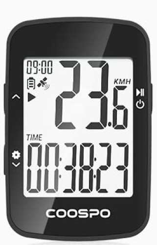 Ordenadores de ciclismo : COOSPO BC26 Ciclocomputador Bicicleta GPS Bluetooth, Ciclismo Ordenador Inalámbrico con Alarma de Velocidad, Pantalla LCD de 2, 3 Pulgadas IPX7 Impermeable para Bicicleta de Carretera MTB Bicicleta…