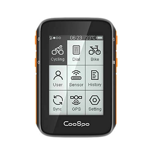Ordenadores de ciclismo : CooSpo Ciclocomputador inalámbrico, con GPS, función ANT+, cuentakilómetros para bicicleta, inalámbrico, resistente al agua IP67, cuentakilómetros para ciclismo (instrucciones en alemán)