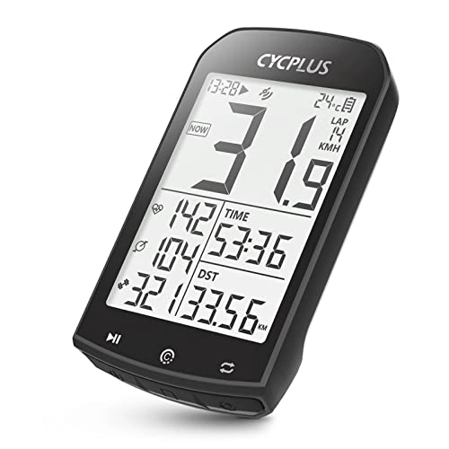 Ordenadores de ciclismo : CYCPLUS GPS Computadora para Bicicleta Velocímetro y odómetro para Bicicleta Ant + Computadora para Ciclismo inalámbrica Bluetooth con aplicación Pantalla LCD de 2, 9 Pulgadas con retroiluminación