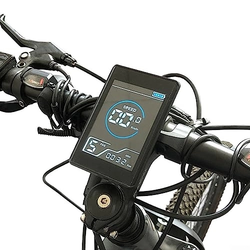 Ordenadores de ciclismo : DAZZLEEX Pantalla de velocidad de bicicleta, control de velocidad de bicicleta, pantalla a color, instrumento de control de velocidad de bicicleta para bicicleta de montaña eléctrica