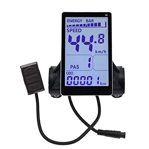 Ordenadores de ciclismo : DHliIQQ Pantalla eléctrica M5 LCD Medidor E-Bike Panel de reemplazos eléctricos con conector H8H9 pantalla impermeable