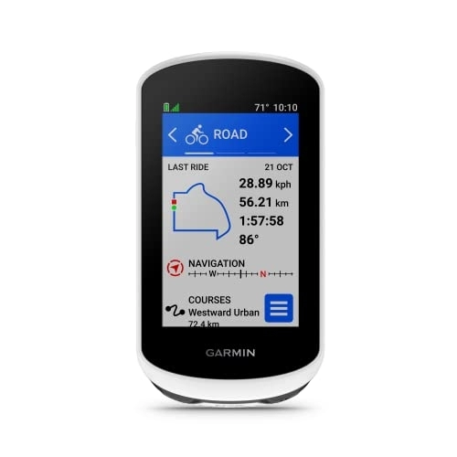 Ordenadores de ciclismo : Garmin Edge Explore 2, Ciclocomputador De 3 Pulgadas, con GPS Intuitivo, Funciones de VO2, Registros personales, Unisex Adulto, Blanco, Única