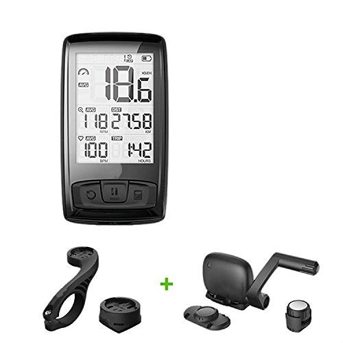 Ordenadores de ciclismo : HJTLK Computadora de Bicicleta, computadora de Bicicleta inalámbrica Ciclismo de Carretera Velocímetro de Bicicleta Sensor de cadencia de Velocidad MTB Bluetooth Ant + Monitor de frecuencia cardíaca