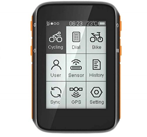 Ordenadores de ciclismo : HUBi Wireless GPS Bicicleta de la computadora, de 2, 4 Pulgadas retroiluminada Gran Pantalla a Prueba de Agua de la Bicicleta Velocímetro con el Sensor de sincronización Bluetooth 5.0ANT + App