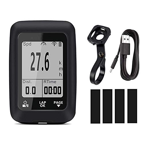 Ordenadores de ciclismo : HYDDG GPS para bicicleta, velocímetro Bluetooth ANT Ciclismo con pantalla retroiluminada de 2 pulgadas IPX7, resistente al agua, inalámbrico, odómetro para ciclismo