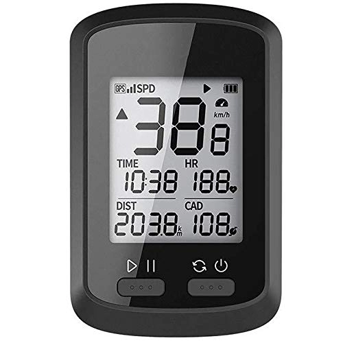 Ordenadores de ciclismo : iFCOW Ordenador de bicicleta inalámbrico GPS Velocímetro de bicicleta IPX7 impermeable odómetro con retroiluminación automática LCD