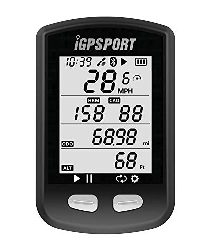 Ordenadores de ciclismo : iGPSPORT GPS bicicleta ordenador inalámbrico con ANT+iGS10 Ciclismo pantalla de ordenador 12 funciones soporte monitor de frecuencia cardíaca y velocidad Cadencia sensor conexión