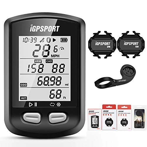 Ordenadores de ciclismo : iGPSPORT iGS10 - Ordenador inalámbrico para bicicleta, IPX6, impermeable, Bluetooth, ANT+, combo de GPS para bicicleta, con montaje en bicicleta, sensor de cadencia / velocidad (Combo 3)