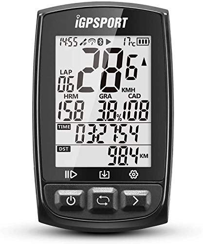 Ordenadores de ciclismo : iGPSPORT iGS50E - Contador GPS para Bicicleta Ant+ inalámbrico, Compatible con la Velocidad, Sensor de frecuencia Cardiaca con Gran Pantalla