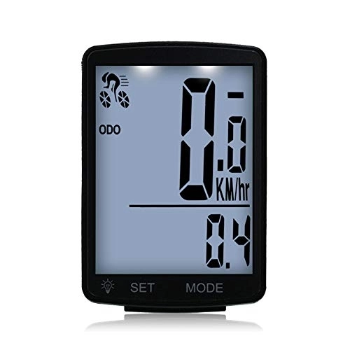 Ordenadores de ciclismo : keppy Mult nctional LCD S n bicicleta ordenador inalámbrico impermeable velocímetro ciclismo 2.8 pulgadas impermeable