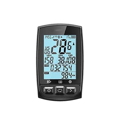 Ordenadores de ciclismo : koliyn Tabla de código GPS de Bicicleta inalámbrica, Pantalla de retroiluminación LCD Multifuncional ipx7 Impermeable Adecuado para Equipos de Ciclismo al Aire Libre
