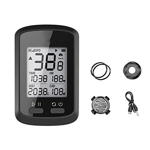 Ordenadores de ciclismo : koliyn Tabla de código GPS Inteligente para Bicicletas, conexión Bluetooth a la aplicación móvil para controlar la Pantalla de retroiluminación Impermeable LCD