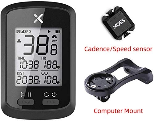 Ordenadores de ciclismo : LFDHSF Mini Bike Computer Wireless GPS Velocmetro Odmetro IPX7 Impermeable Racing MTB Bicicleta Bluetooth 5.0 Ant + con Sensor de Cadencia de Velocidad