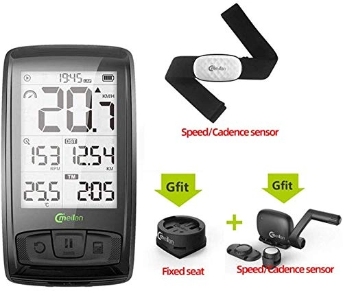 Ordenadores de ciclismo : LFDHSF Mini GPS Ordenador para Bicicleta Ordenador para Bicicleta Resistente al Agua Ordenador para Bicicleta inalmbrico Ant + Sensor de Velocidad de cadencia