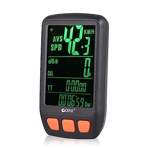Ordenadores de ciclismo : Lixada Velocímetro Digital inalámbrico para Bicicleta, odómetro con batería Recargable, retroiluminación, cronómetro para Bicicleta