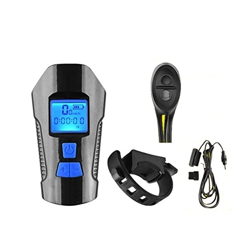 Ordenadores de ciclismo : Luces de medidores de código de bocina, Accesorios para Bicicletas multifuncionales Recargables por USB ip4 Impermeable Adecuado para Equipos de Ciclismo al Aire Libre Nocturno