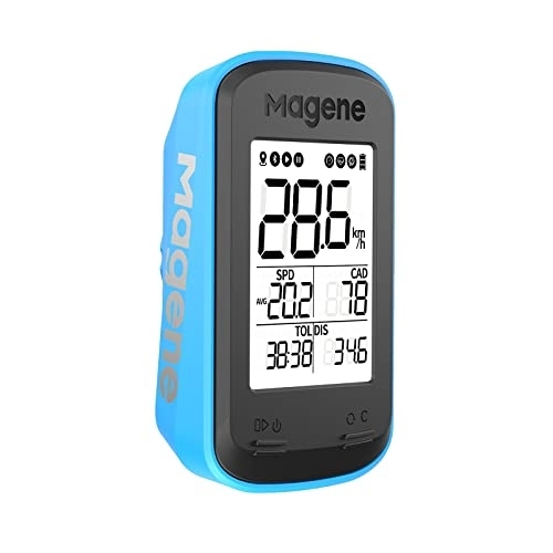 Ordenadores de ciclismo : Magene C206PRO GPS Ciclismo Ordenador Velocímetro inalámbrico, Bluetooth / Ant+ Computadoras de Ciclismo Resistente al Agua Montaña Bicicleta, Azul
