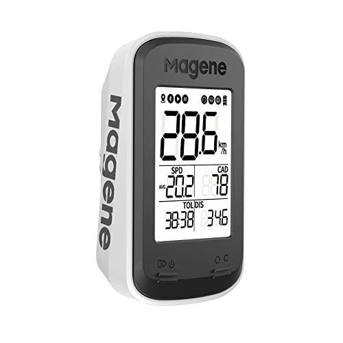 Ordenadores de ciclismo : Magene C206PRO GPS Ciclismo Ordenador Velocímetro inalámbrico, Bluetooth / Ant+ Computadoras de Ciclismo Resistente al Agua Montaña Bicicleta, Gris