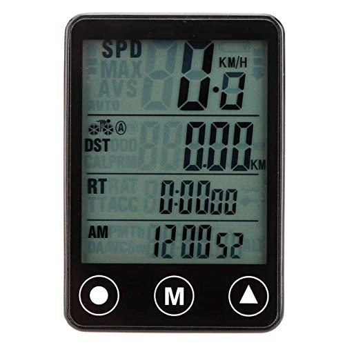 Ordenadores de ciclismo : Maoviwq Bicicletas Ordenador Funciones Inalámbrico Bicicleta Ordenador Touch Botón LCD Retroiluminación Impermeable Velocímetro Bicicleta