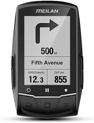 Ordenadores de ciclismo : MEILAN M1 GPS bicicleta ordenador navegación inalámbrico velocímetro y odómetro Bluetooth BLE4.0 ANT+impermeable USB recargable adence