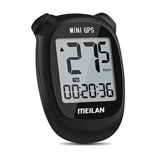 Ordenadores de ciclismo : MEILAN M3 Mini cuentakilómetros bicicleta inalámbrica GPS ordenador de bicicleta GPS con pantalla LCD, velocímetro y odómetro para bicicleta Ciclismo para distancia de seguimiento, velocidad (negro)