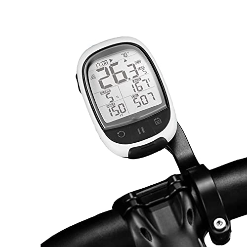 Ordenadores de ciclismo : Mini computadora para bicicleta con GPS, computadora de ciclismo a prueba de agua IPX5 con pantalla LCD de 2.4 pulgadas, cuentakilómetros y velocímetro para bicicleta inalámbricos Computadora para b