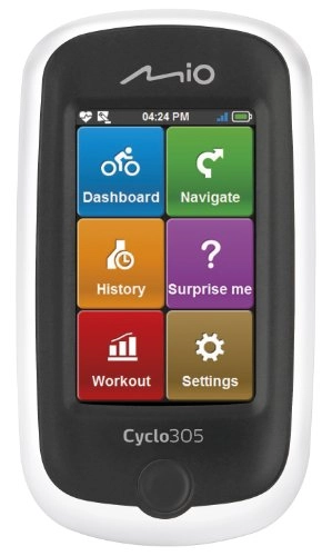 Ordenadores de ciclismo : Mio 305E HR + C GPS - Ciclocomputador, Color Blanco y Negro