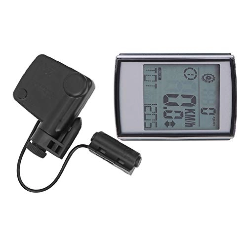 Ordenadores de ciclismo : Nicoone Calculador de la bicicleta con tabla de códigos de la bicicleta y tacómetro 2 en 1, multifunción, soporte para manillar, sensor de velocidad con luz de noche y sin
