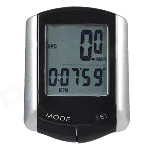 Ordenadores de ciclismo : Odómetro de Bicicleta 11 Función LCD Wire Bike Bicycle Computer Speedometer odómetro Velocímetro de Bicicleta (Color : Black, Size : One Size)
