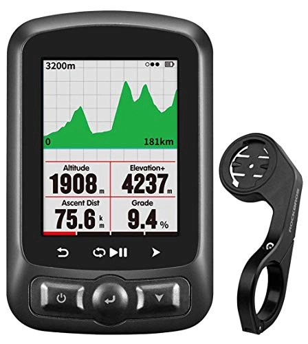Ordenadores de ciclismo : Ordenador De Bicicleta 2.2" Pantalla A Color GPS Función Ant + IGS618 Ordenador De Ciclo con Mapa De Ruta Navegación Impermeable IPX7 Soporte Velocidad del Monitor De Ritmo Cardíaco