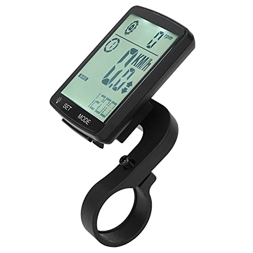 Ordenadores de ciclismo : Ordenador de bicicleta cuentakilómetros de ciclismo, pantalla LCD retroiluminada, para exterior, hombre y mujer, Adolescentes, motociclistas, batería no (205-YA100 White)