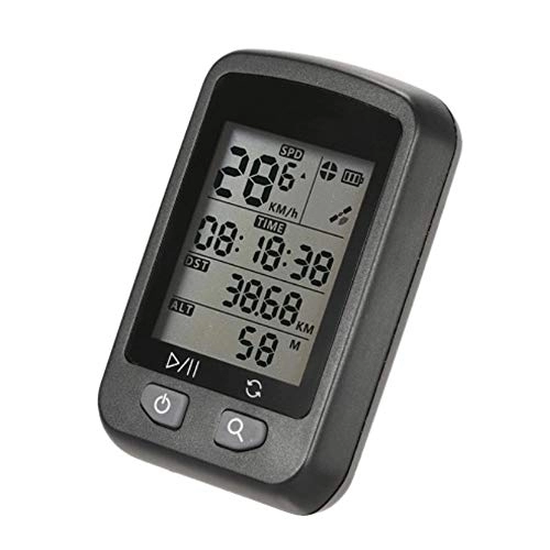 Ordenadores de ciclismo : Ordenador de bicicleta Recargable de bicicletas ordenador GPS impermeable odómetro pantalla auto del contraluz velocímetro bici de la velocidad a prueba de agua ( Color : Black , Size : One size )