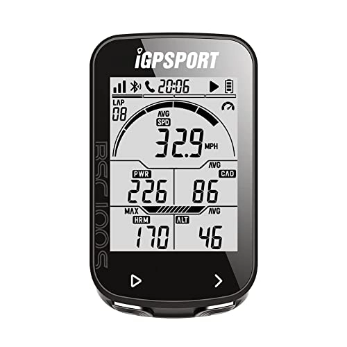 Ordenadores de ciclismo : Ordenador GPS para Bicicleta con Pantalla de 2.6 Pulgadas, Ant+, computadora de Ciclismo inalámbrica, Impermeable, IPX7, velocímetro y odómetro