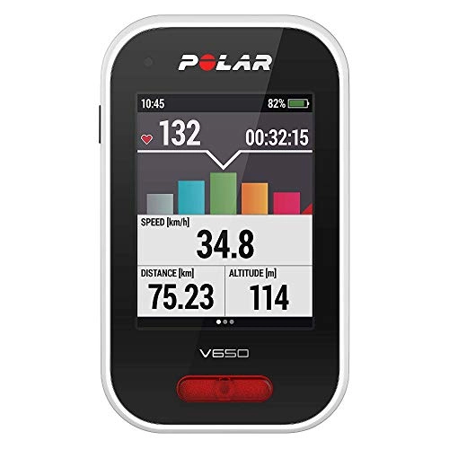 Ordenadores de ciclismo : Polar V650 HR - Ciclocomputador para bicicleta con GPS y trasmisor de frecuencia cardaca H6