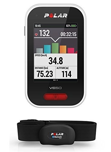 Ordenadores de ciclismo : Polar V650 - Ordenador GPS de Ciclismo con Monitor de frecuencia cardíaca, Color Negro