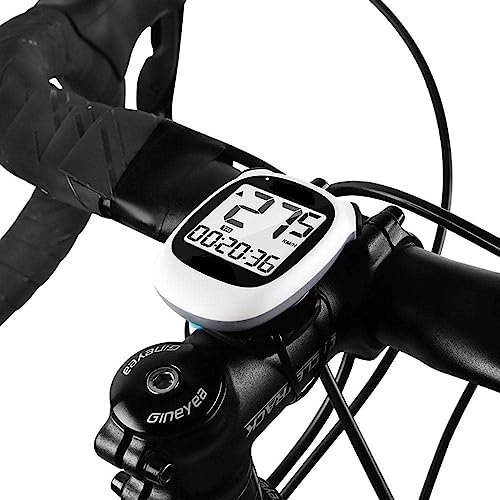 Ordenadores de ciclismo : SAFWEL Ordenador GPS for Bicicleta con batería Recargable, velocímetro, retroiluminación, Resistente al Agua, Datos detallados, Suministros Profesionales for Bicicletas (Color : Bianco)