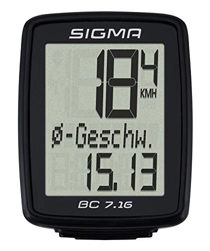 Ordenadores de ciclismo : Sigma Sport 07160 Ciclocomputador, Unisex Adulto, Negro, Talla Única