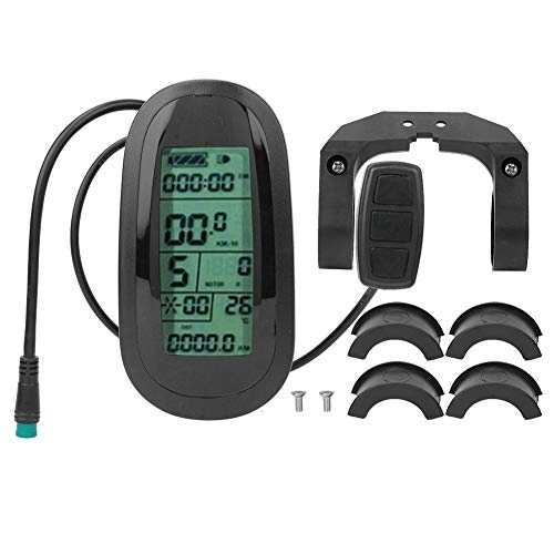 Ordenadores de ciclismo : Solomi Medidor de Pantalla LCD para Bicicleta, Kit de medidor de Pantalla de Cable de conexión a Prueba de Agua KT-LCD6 para modificación de Bicicleta eléctrica