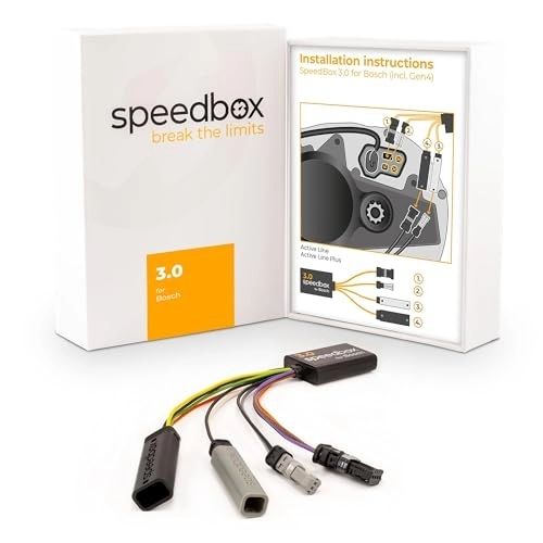 Ordenadores de ciclismo : Speed Box E-Bike 3.0 Tuning Bosch Pedelec Motores con indicador de Velocidad Real. Compatible con Todos los Motores Bosch 2020 (2014-2020)