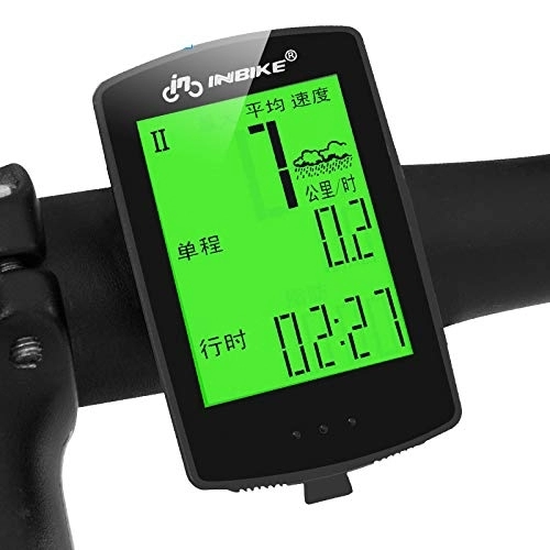 Ordenadores de ciclismo : TAOZYY Medidor de código de Bicicleta con pronosticador meteorológico inalámbrico odómetro de Carretera Luminoso Impermeable