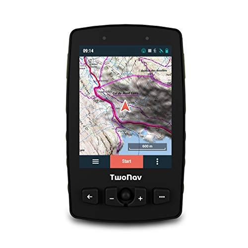 Ordenadores de ciclismo : TwoNav - GPS Aventura 2 Motor - Coche Quad Moto / Joystick / Pantalla 3.7" / Autonomía 36 h + Batería extraíble / Memoria 16 GB + Ranura MicroSD / Tarjeta SIM / Mapa topográfico + Carreteras incluidos