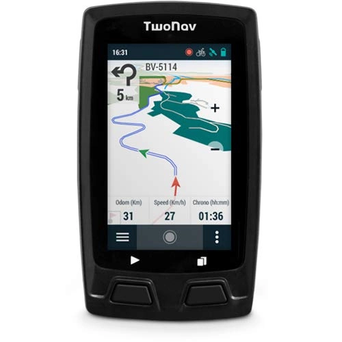Ordenadores de ciclismo : TwoNav - Velo GPS para Ciclismo de Carretera y Montaa con Pantalla de 3", Compacto Ligero y Resistente, Color Gris + Soporte Potencia, Brazo y Mapa Base