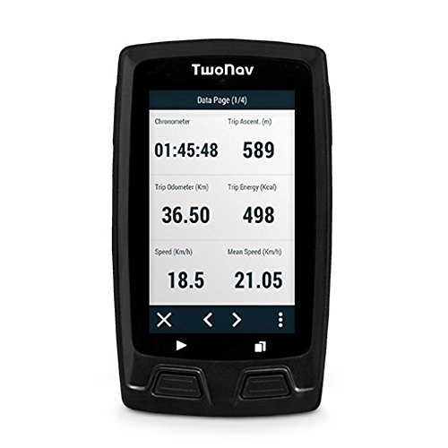 Ordenadores de ciclismo : TwoNav Velo (Negro) - GPS Full Connect para Ciclismo (Incluye Soporte Potencia, Brazo y Mapa Base)