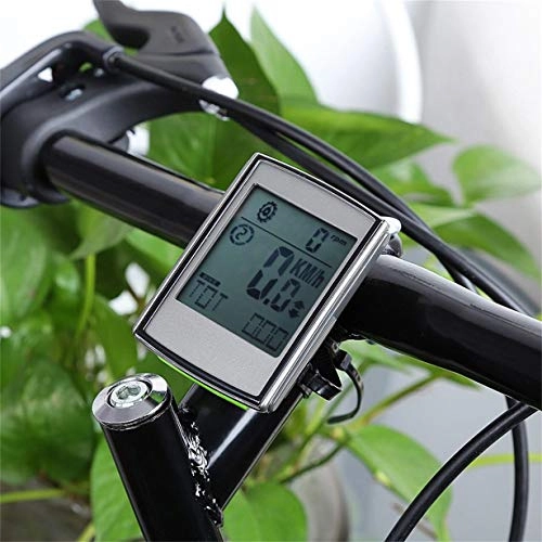 Ordenadores de ciclismo : UnitedheartES BC235 Pantalla LCD inalmbrica Profesional a Prueba de Agua Cuentakilmetros de Bicicleta Velocmetro-Gris y Negro