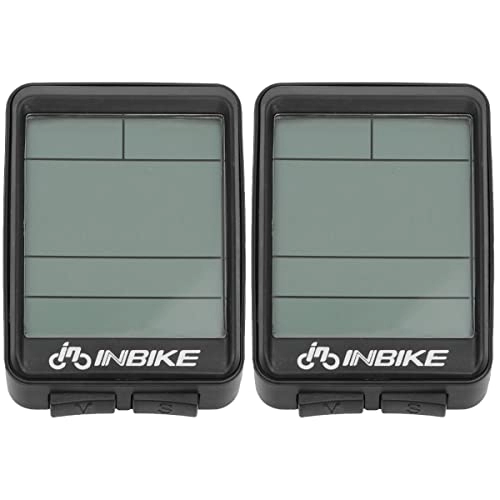 Ordenadores de ciclismo : Unomor 2 contador de velocidad de bicicleta para ordenador de velocidad, sin ombómetro impermeable con pantalla LCD, función de retroiluminación multifunción, función de color negro