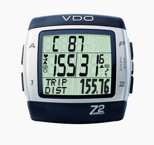 Ordenadores de ciclismo : VDO Z2 PC Link Heart Rate Computer with and - GPS de Ciclismo (Sensor de cadencia, pulsómetro, batería, Digital, USB), Color Negro, Plateado, Talla FR: 50x47x16, 5 mm